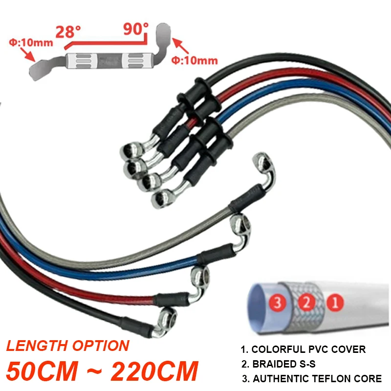 2X 10mm 28-90 Degree Motorcycl - Motorcycle Brake Cable review and price