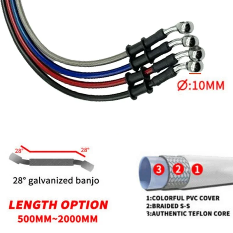 2X Universal 30cm-220cm 28° Mo - Motorcycle Brake Cable review and price